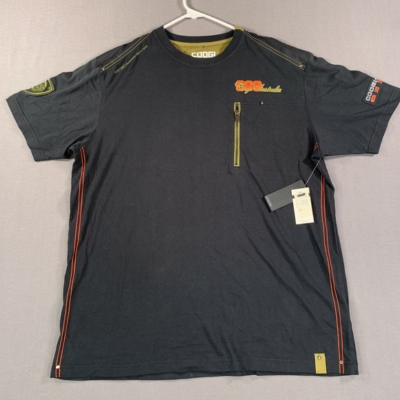 Coogi Shirt Mens 2XL Black Australia Authentic Graphic Tee Patch Logo Casual - Picture 2 of 13